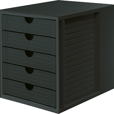 Schubladenbox Han Karma 14508 schwarz 5 Schubladen Öko-programm