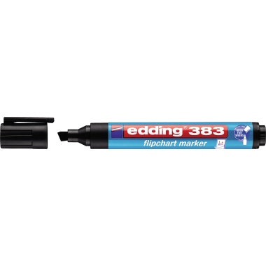 Flipchartmarker Edding 383 schwarz 1-5mm, Keilspitze