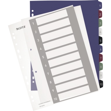 Register Leitz 1237 A4 1-10 farbig 