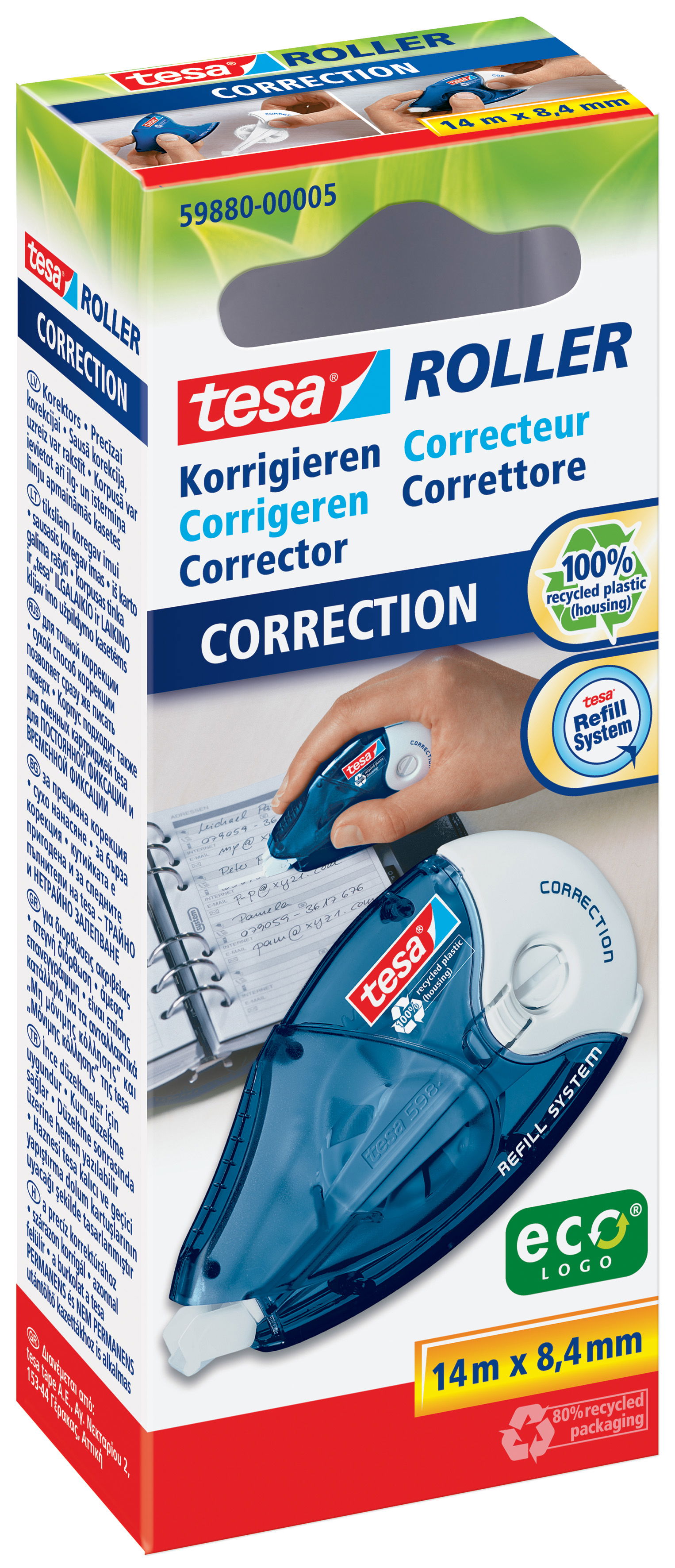 Korrekturroller Tesa 59880 8,4mm 