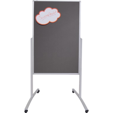 Moderationswand Franken MTF801312 grau Filz, 125x78cm