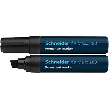 Permanentmarker Schneider Maxx 280 schw Schwarz 4-12mm, Keilspitze