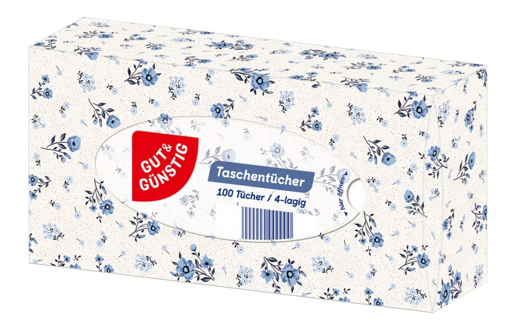 Taschentücher 4-lagig 100 Stück 