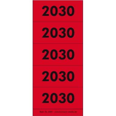 Inhaltsschilder 2030 rot 