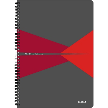 Collegeblock Leitz 4647 A4 kariert rot 90 Blatt