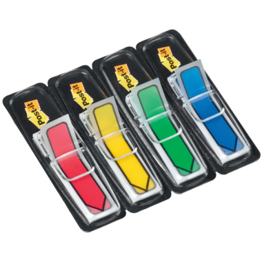 Haftstreifen Index Post-It 684ARR3 Pfeil 4x24, Grundfarben Gelb, Rot, Blau, Grü