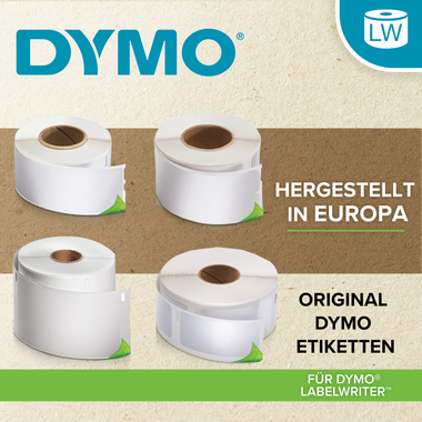 Etikett Dymo 2093094 32 x 57mm weiß 6 x 1000 Etiketten/Pack.