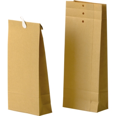 Musterbeutel 120x285x50mm 120g braun Stehboden Und Seitenfalte