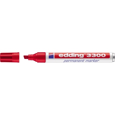 Permanentmarker edding 3300 rot 1-5mm, Keilspitze