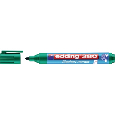 Flipchartmarker Edding 380 grün 1,5-3mm, Rundspitze