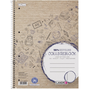 Collegeblock Landre 100050219 A4 liniert