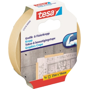 Kreppband Tesa 57416 25mx19mm Fixier- Und Abdeck
