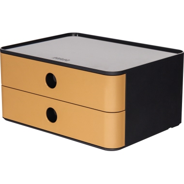 Schubladenbox Allison 1120 caramel brown stapelbar mit 2 Schubladen