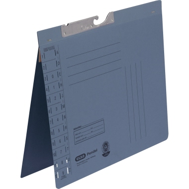 Pendelhefter Elba 100560086 A4 blau 320g/qm, Amtsheftung
