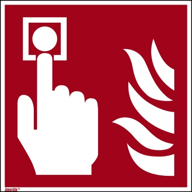 Hinweisschild Brandmelder ISO7010/F005 200x200mm Pvc