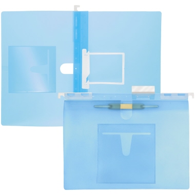 Hängehefter FolderSys 70046 A4 blau U-Clip Doppelheftz., transl.