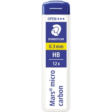 Bleistiftmine Staedtler 0,3mm HB 12er 