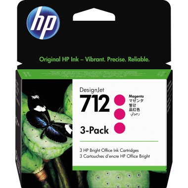 Tintenpa. 3er HP 712 3ED78A magenta