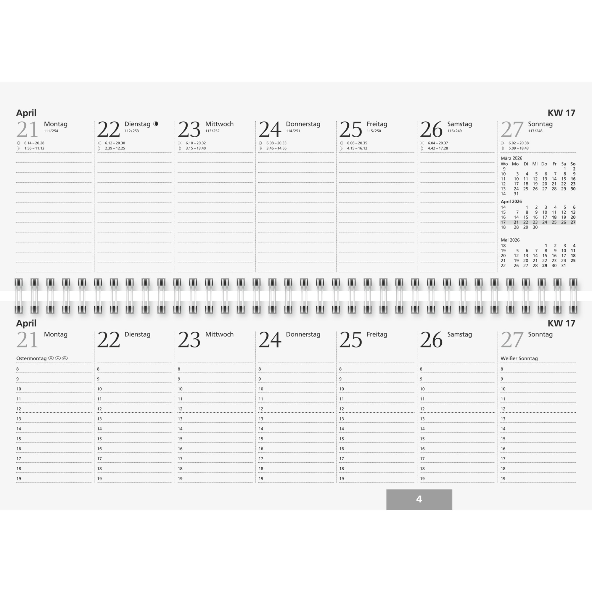Querkalender Glocken 50-72341 UWS 