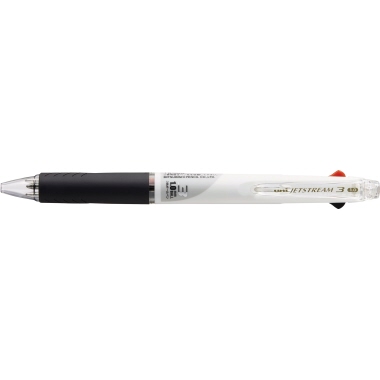 Kugelschreiber Castell 2453 Jetstream w. weiß, Einweg, Uniball Dreifarbmalstift