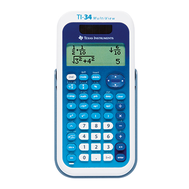 Schulrechner TEXAS TI34MV weiß/blau 16 stellig, Solar