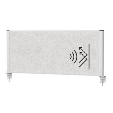 Tischtrennwand MAUL 97522 120x50cm silber MAULconnecto 