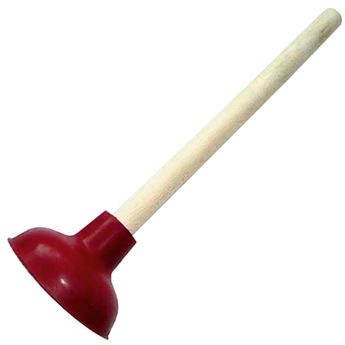 Saugglocke Holz/Gummi rot 