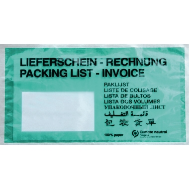Begleitpapiert. DL Papier Lieferschein dunkelgrün