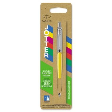 Druckkugelschreiber Parker gelb Mine M 