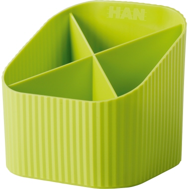Stifteköcher HAN 950 Re-X-LOOP lemon 4 Fächer, 100% recycelt