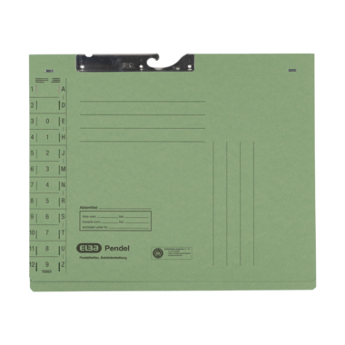 Pendelhefter Elba 100560089 A4 grün 320G/qm, Amtsheftung