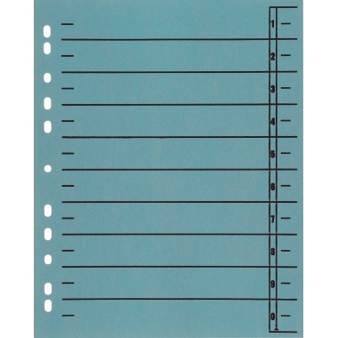 Trennblatt A4 230g hellblau 24x30cm, recycling, Universallochung