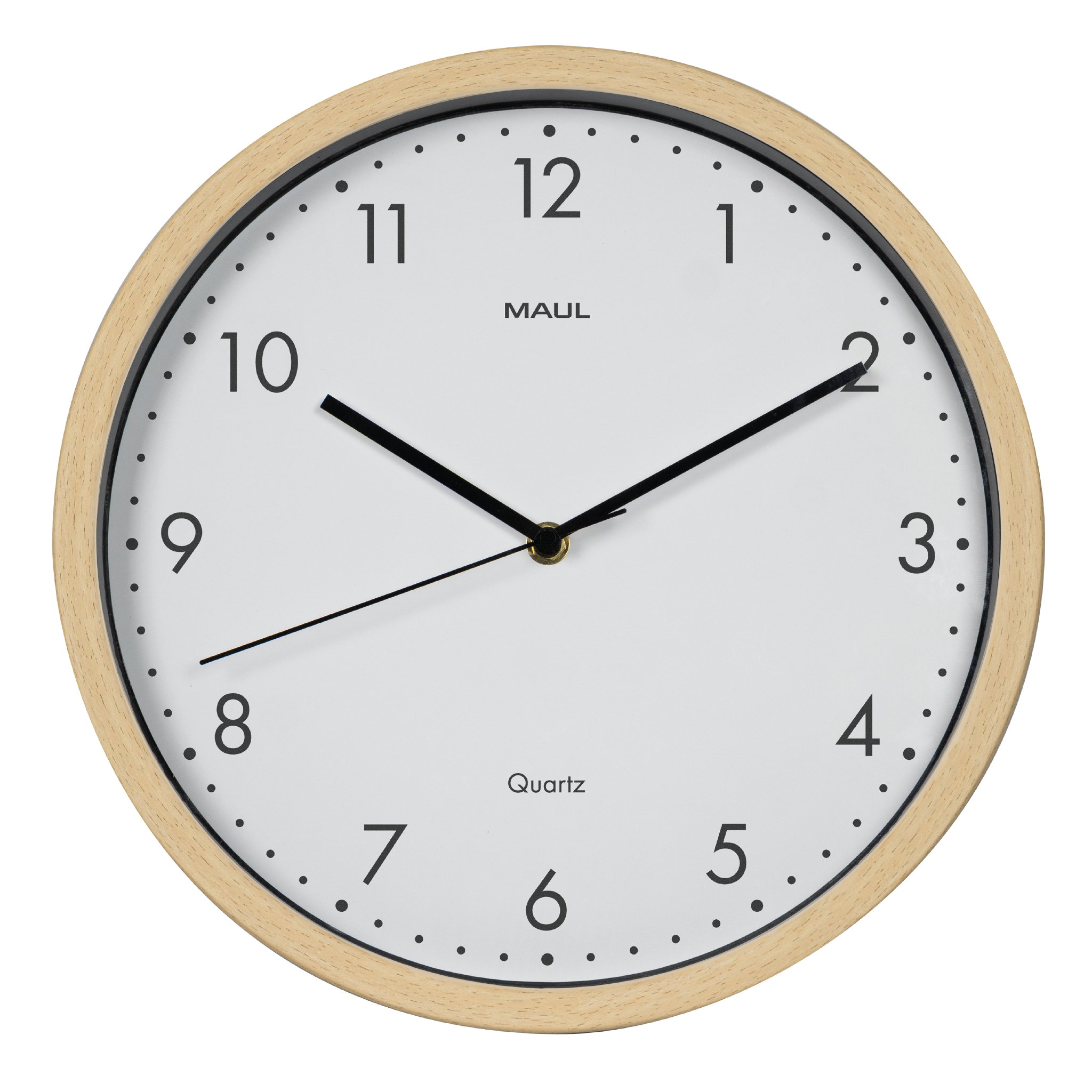 Wanduhr MAULgrain 90514 Ø 31cm Holz Quarzuhr ohne Batterie 