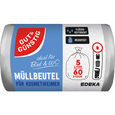 Müllbeutel 5 Liter weiß 60 Stück