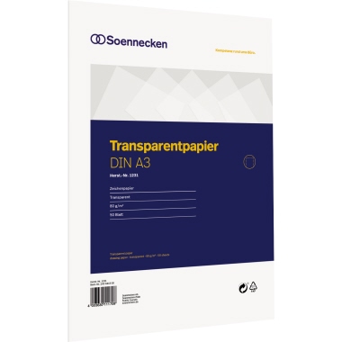 Transparentpapierblock 80/85g A3 50Bl 