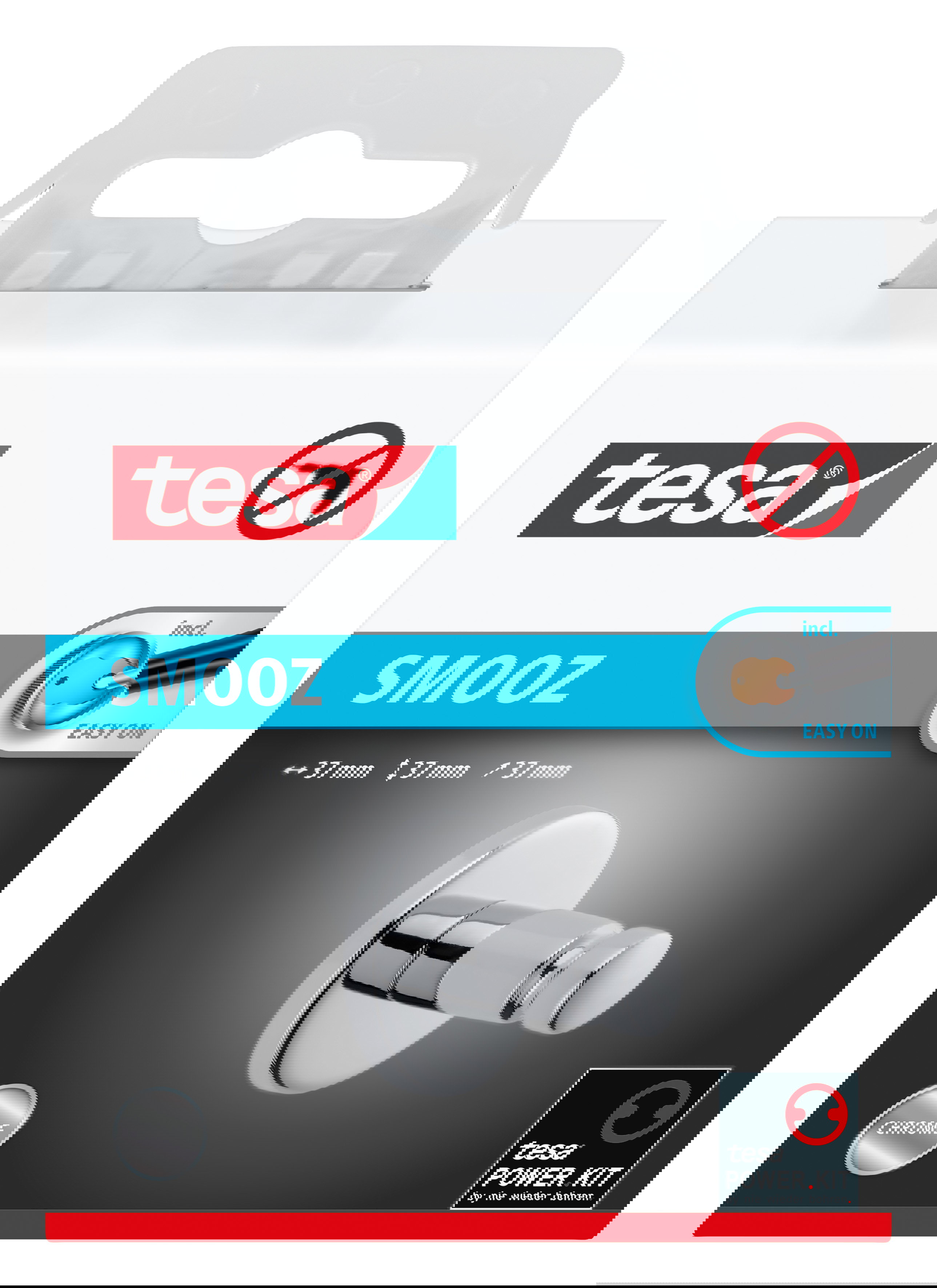 Handtuchhaken Tesa Smooz 40318 silb Er, Zur Wandbefestigung