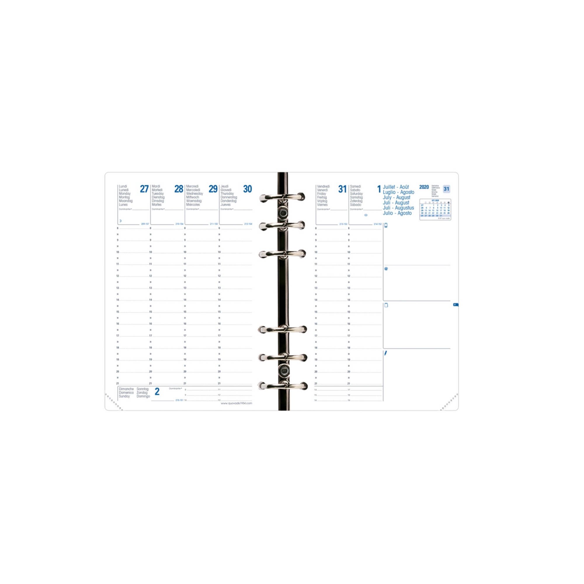 Kalendereinlage Quo Vadis 12200722MQ Compactimer