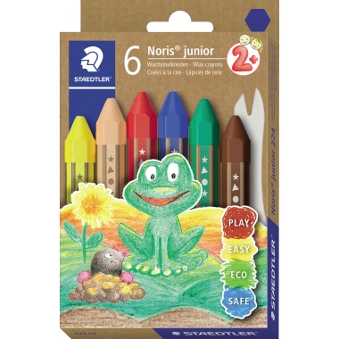 Wachsmalstift Staedtler junior 6er sortiert