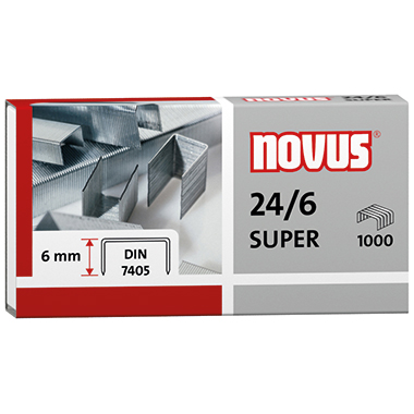 Heftklammern Novus 24/6 DIN Super verzinkt 1.000 Stück 