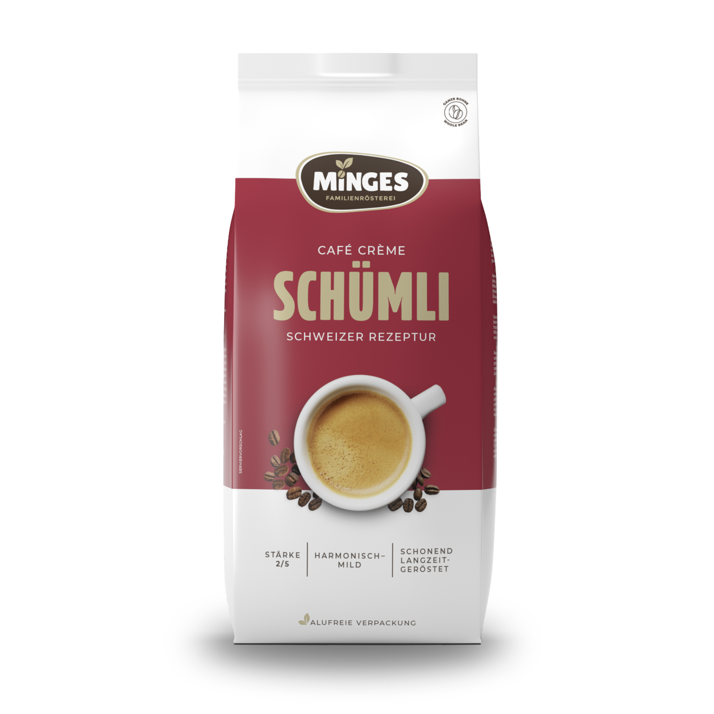 Kaffee Minges Schweizer Schümli 1000g Ganze Bohnen