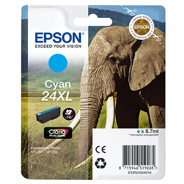 Tintenpa. EPSON 24XL cyan C13t24324012