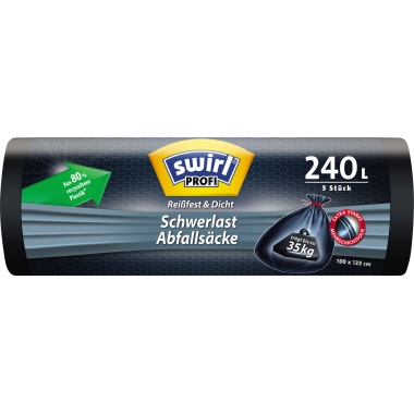 Schwerlast-Abfallsack Swirl 35kg 240l 215751, anthr.