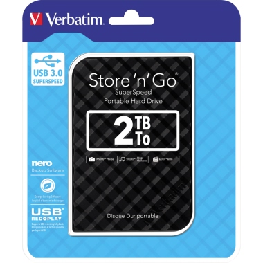 Externe HDD Verbatim 2TB USB 3.0 2,5 2,5 3d-optik 53195