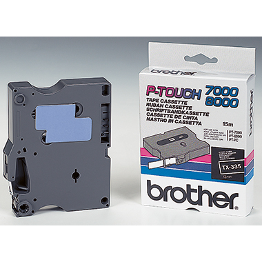 Farbband Brother TX335 weiß/schwarz 