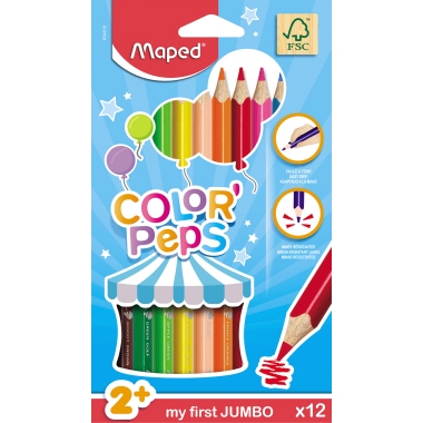 Farbstift Maped ColorPeps Maxi 12er Etui sortiert