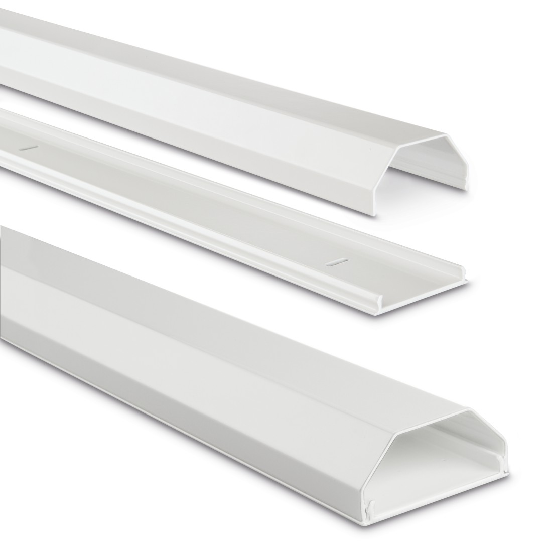 Alu-Kabelkanal Hama 220989 weiss eckig 110x5x2,6cm
