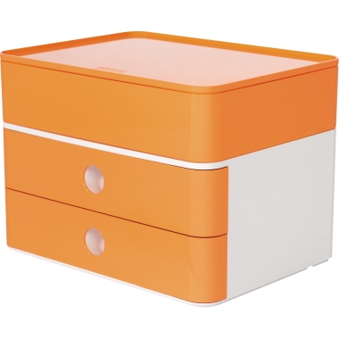 Schubladenbox Allison 1100 apricot orange, 2 Schübe+ Utensilienbox