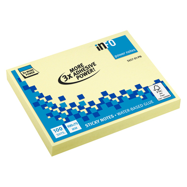 Haftnotiz 100x75mm pastellgelb 100 Blatt FSC