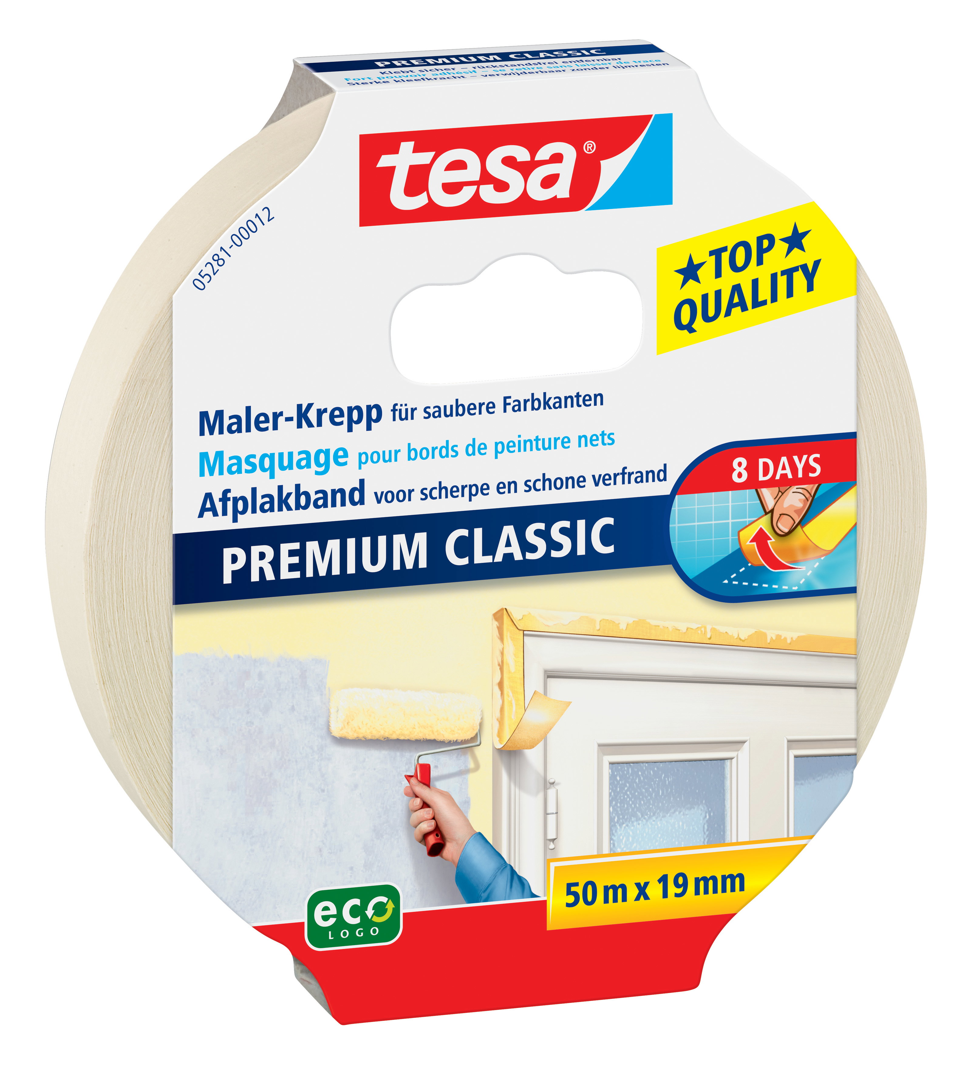 Kreppband Tesa Classic 5281 50mx19mm 