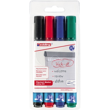 Flipchartmarker Edding 383 4er Etui 1-5 Mm, Keilspitze